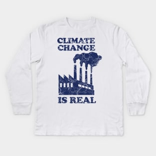 Climate change is real Kids Long Sleeve T-Shirt